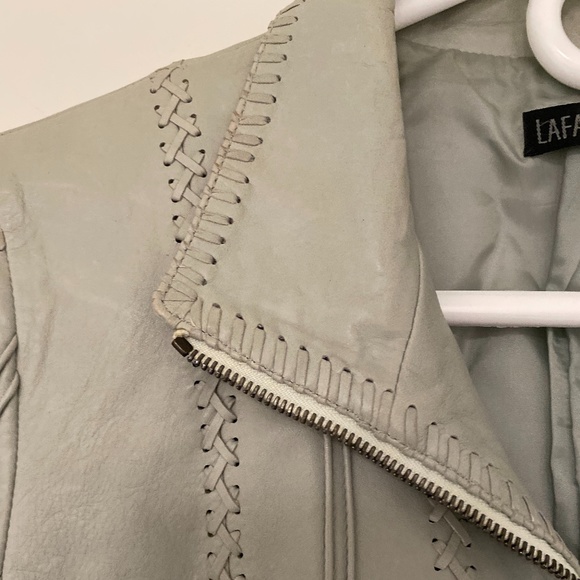 Buttery soft pail green leather jacket - Picture 8 of 11